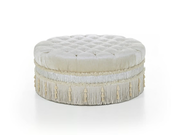 35TH ANNIVERSARY 2960 - Tufted upholstered round fabric pouf by SCAPPINI & C