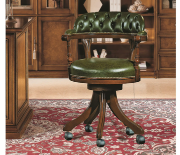 35TH ANNIVERSARY SE 0153/P - Swivel wooden office chair with 5-Spoke base with castors by SCAPPINI & C