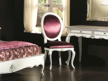 35TH ANNIVERSARY SE 149 - Medallion upholstered open back wooden chair by SCAPPINI & C