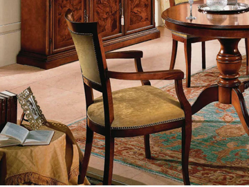 35TH ANNIVERSARY SE 292/A - Upholstered wooden chair with armrests by SCAPPINI & C
