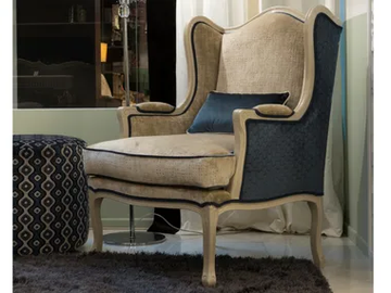 9196 P - Bergere fabric armchair with armrests by SCAPPINI & C