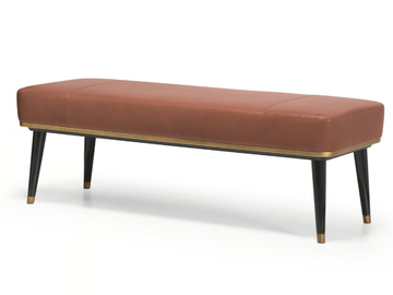BOUNCE N22 - Upholstered leather bench by SCAPPINI & C