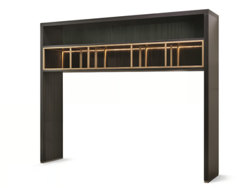 CLEVER N08 - Open freestanding wood veneer bookcase by SCAPPINI & C