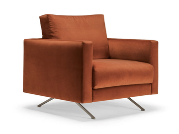 DIVA N28 - Velvet armchair with armrests by SCAPPINI & C