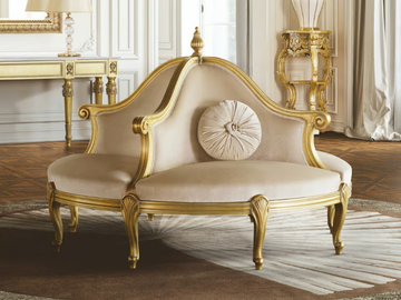 TIMELESS 2970 - Curved 4 seater fabric sofa by SCAPPINI & C