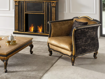 TIMELESS 3050/1 - Fabric armchair with armrests by SCAPPINI & C