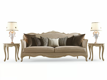 TIMELESS 3060 - 3 seater fabric sofa by SCAPPINI & C