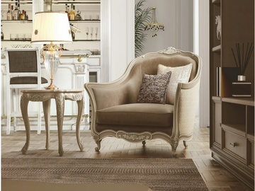 TIMELESS 3060/1 - Fabric armchair with armrests by SCAPPINI & C