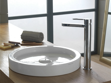 BUCKET - Countertop round ceramic washbasin by Scarabeo Ceramiche