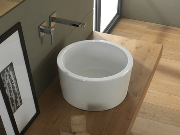 BUCKET - Countertop round ceramic washbasin by Scarabeo Ceramiche