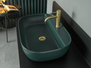 COLORS - Countertop rectangular ceramic washbasin by Scarabeo Ceramiche