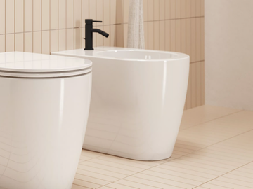 GLAM - Floor mounted ceramic bidet by Scarabeo Ceramiche