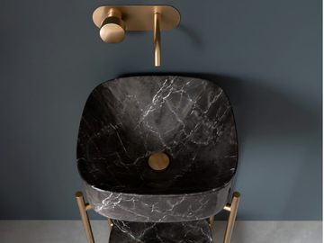 MOON - Countertop square ceramic washbasin by Scarabeo Ceramiche