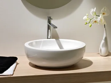PLANET - Countertop oval ceramic washbasin by Scarabeo Ceramiche
