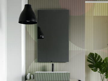 PO103 - Geometric bathroom wallpaper by Scarabeo Ceramiche