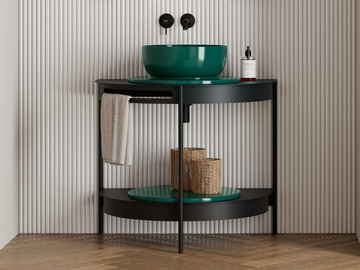 SESTO - Metal console sink by Scarabeo Ceramiche