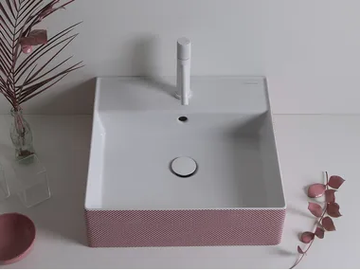 TEOREMA 2.0 QUADROTTO - Countertop square ceramic washbasin with overflow by Scarabeo Ceramiche