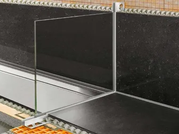 Schlüter®-DECO-SG - Stainless steel Shower door gasket by Schlüter-Systems