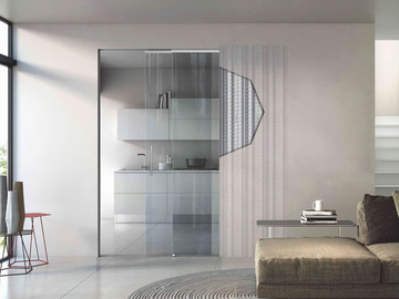 DUAL - Frame for two sliding glass doors by Scrigno