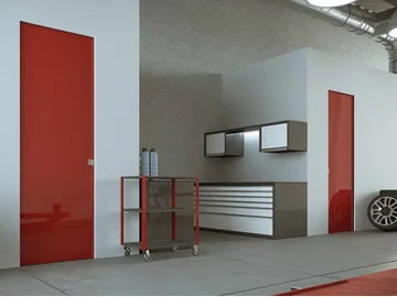 FLUSH-WALL SLIDING FIRE DOOR - Fire-rated door by Scrigno