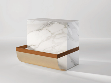 AMBROGIO - Marble side table by Secolo