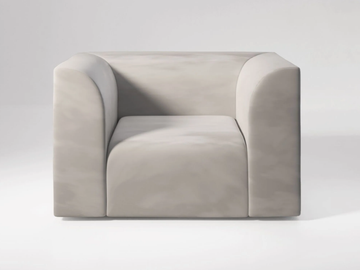 ARCHI - Fabric armchair with armrests by Secolo
