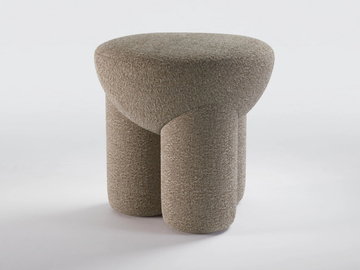 DOUGLAS - Round fabric pouf by Secolo