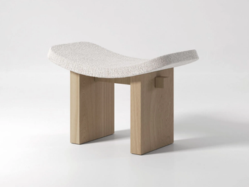 NARA - Upholstered fabric stool by Secolo