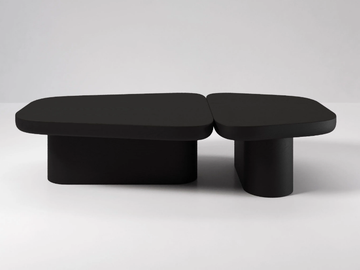 PANGEA - Low wooden coffee table for living room by Secolo