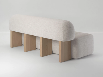 YEMENI - Sectional fabric sofa by Secolo
