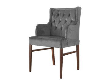 DRESSY-C - Upholstered tufted chair with armrests by Sedex