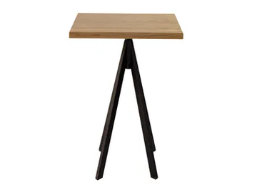 IKEBANA - Square steel and wood high table by Sedex