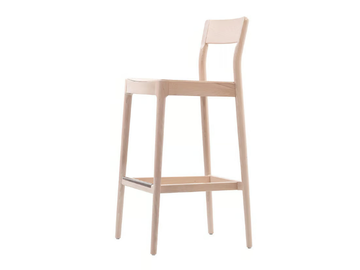 JUNE - Wooden barstool with footrest by Sedex