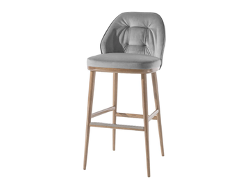 LAIN - Upholstered wooden barstool by Sedex
