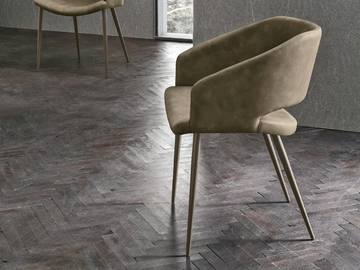 ARISA - Eco-leather easy chair with armrests by Sedit