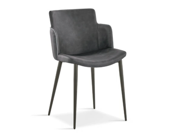CAROL - Eco-leather chair with armrests by Sedit