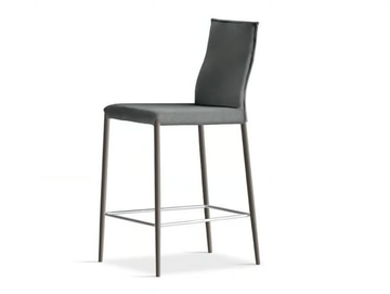 DIVA - High fabric stool with back by Sedit