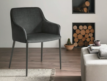 LILIUM - Fabric easy chair with armrests by Sedit