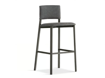 SARA - High fabric stool with back by Sedit