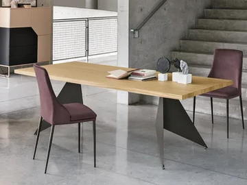 VELA - Rectangular oak table by Sedit