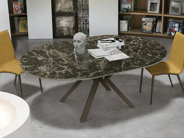 ZOE ROUND - Extending round ceramic table by Sedit