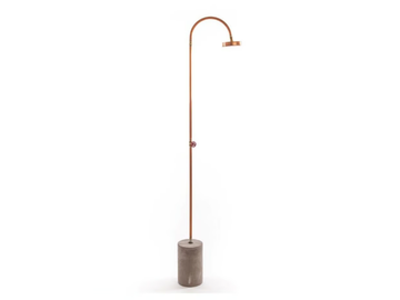 AQUART - Cement and copper outdoor shower by Seletti
