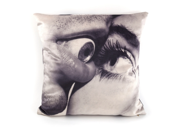 EYE & MOUTH - Square fabric cushion by Seletti