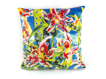 FLOWER WITH HOLES - Square fabric cushion by Seletti