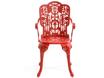 INDUSTRY - Aluminium garden chair with armrests by Seletti