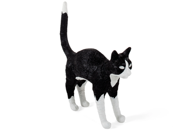 JOBBY THE CAT - LED resin table lamp with USB charging by Seletti