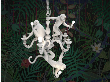 MONKEY CHANDELIER - LED resin chandelier by Seletti
