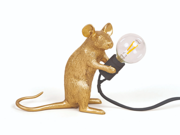 MOUSE LAMP GOLD - MAC - LED resin table lamp by Seletti