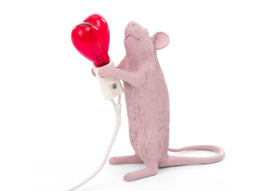 MOUSE LAMP LOVE EDITION - LED resin table lamp by Seletti