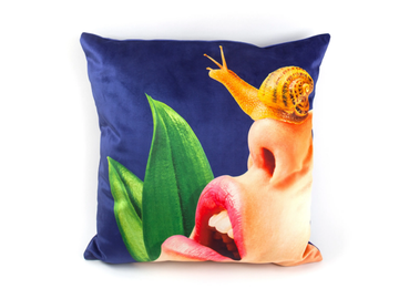 SNAIL - Square fabric cushion by Seletti